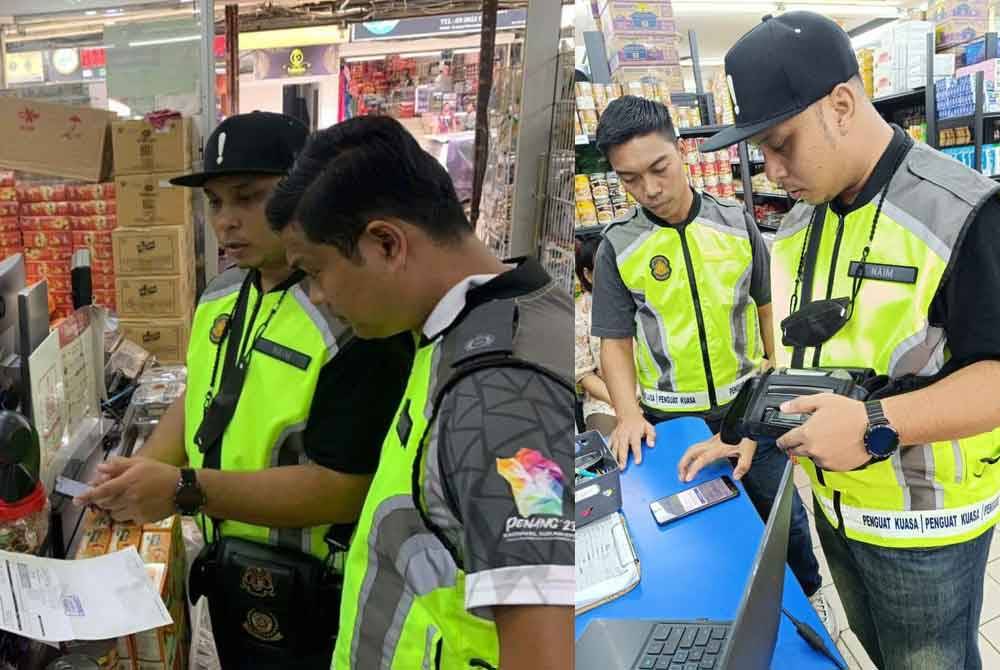 Pegawai KPDN Kuala Lumpur melaksanakan Ops Ali Baba di ibu negara, pada Isnin.