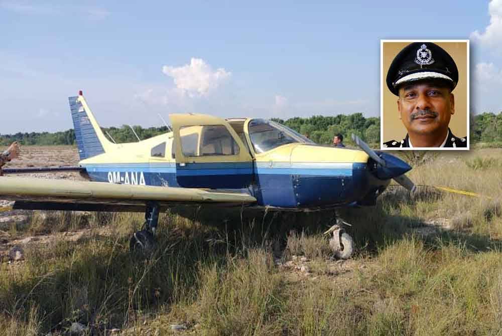 Pesawat ringan dipercayai alami masalah teknikal sebelum membuat pendaratan cemas di kawasan lapang di Bandar Sultan Suleiman, Klang pada Khamis. Gambar kecil: Vijaya Rao