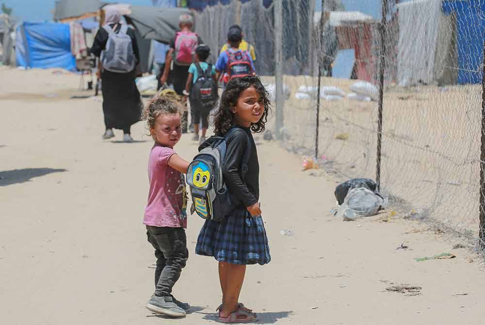 Lebih 625,000 kanak-kanak tidak bersekolah selama lebih lapan bulan peperangan di Gaza. Foto AFP