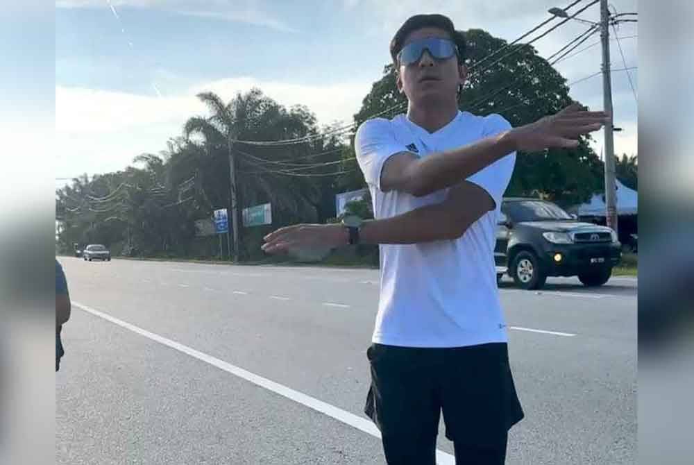 Syed Saddiq membuat larian dari Rembau menghala ke Seremban.