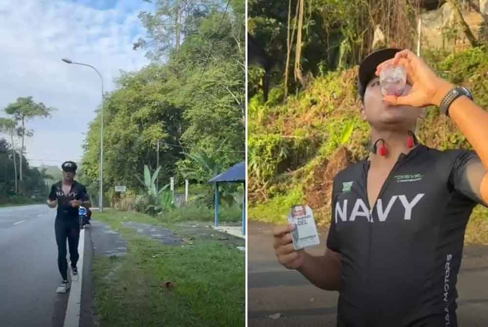 Ahli Parlimen Muar, Syed Saddiq Syed Abdul Rahman meneruskan &#039;Larian Muar&#039; di sini dengan berbaki 80 kilometer (km) sebelum sampai di Parlimen.