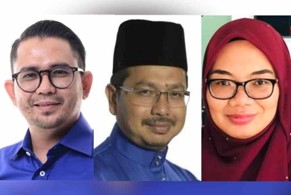 Gambar dari kiri: Mohd Azmawi Fikri, Amran, Nor Fadzlete Aryani