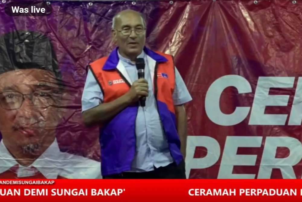 Amar Pritpal ketika berucap pada ceramah perpaduan di Sungai Kechil pada Ahad.