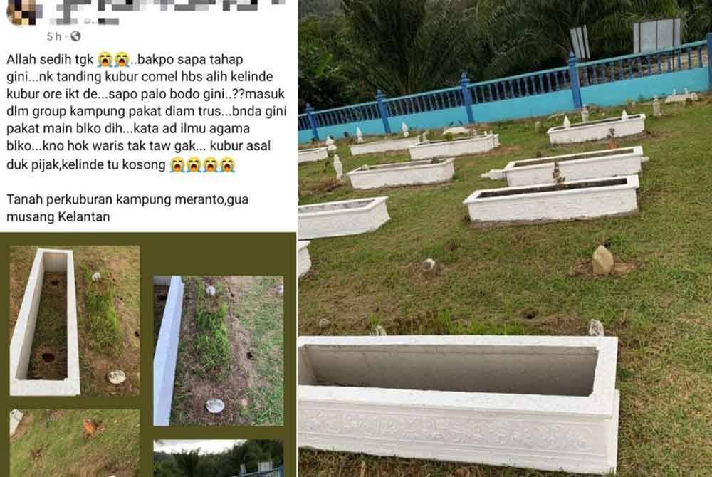 Tular satu hantaran di Facebook yang mendakwa belindan di Tanah Perkuburan Islam Meranto di sini dialihkan sesuka hati demi pertandingan telah mendatangkan pelbagai reaksi tidak puas hati dalam kalangan warganet. Gambar kanan: Azmi ketika dihubungi berkata, gambar yang tersebar itu adalah ketika proses kerja-kerja membersihkan serta mencantikkan kawasan tanah perkuburan.