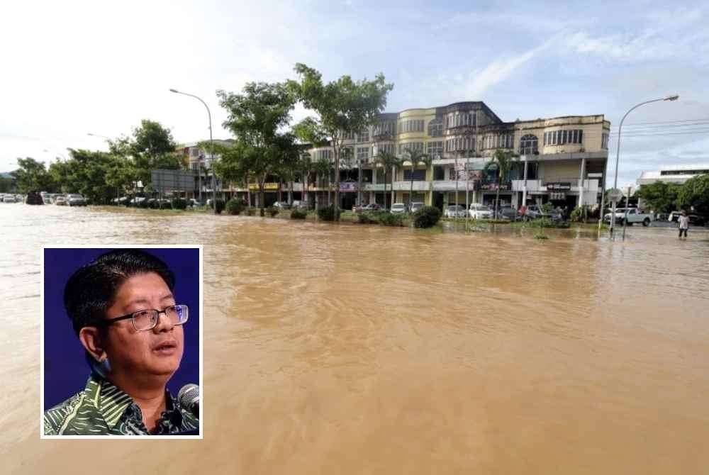 Mangsa banjir di Penampang meningkat kepada 112 orang daripada 40 keluarga pagi ini berbanding 78 orang daripada 28 keluarga tengah malam tadi. - Foto: Bernama. Gambar kecil: Ewon Benedick