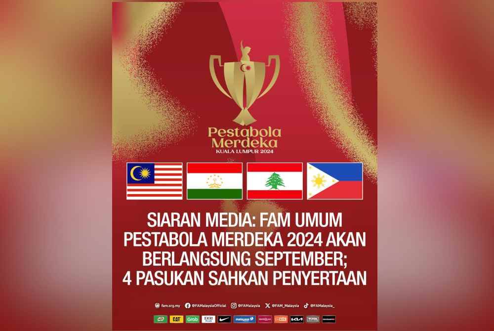 Pestabola Merdeka akan berlangsung pada September.