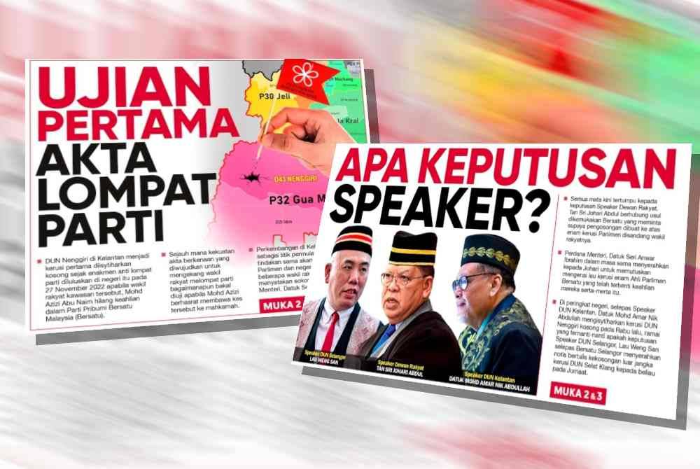 Laporan muka depan Sinar Harian sebelum ini.