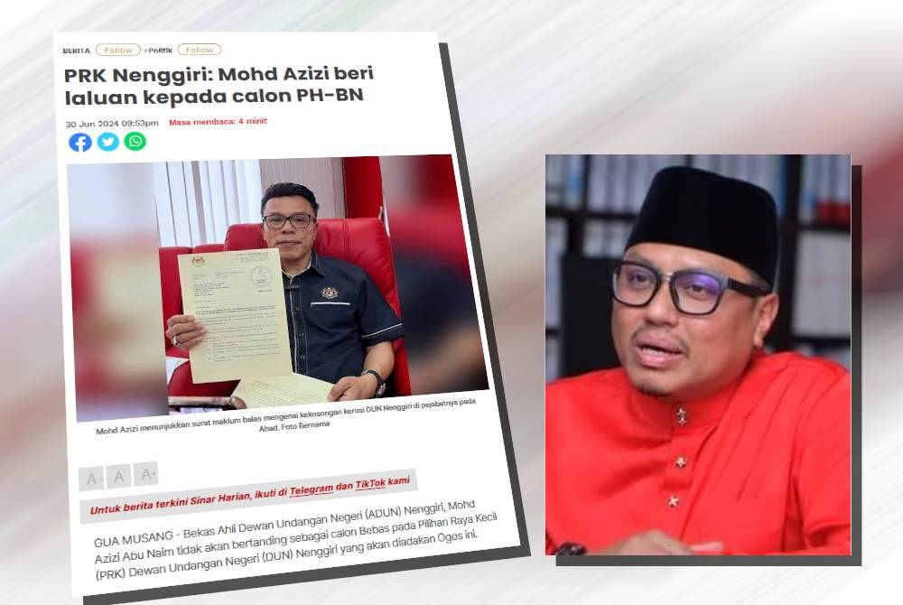 UMNO Bahagian Gua Musang mahu Mohd Azizi segera melakukan kerja-kerja berkempen bagi membantu BN merampas semula kerusi tersebut pada PRK 17 Ogos ini. (Kanan: Mohd Syahbuddin)