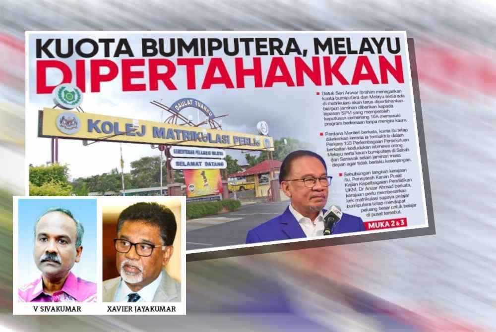 Laporan muka depan Sinar Harian pada Selasa.