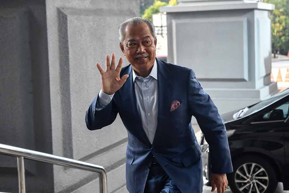 Muhyiddin hadir di Kompleks Mahkamah Kuala Lumpur pada Rabu. Foto Bernama