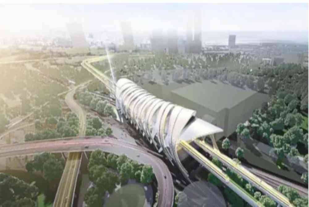 Lakaran projek Rapid Transit System Link (RTS Link). Foto Malaysia Rapid Transit System