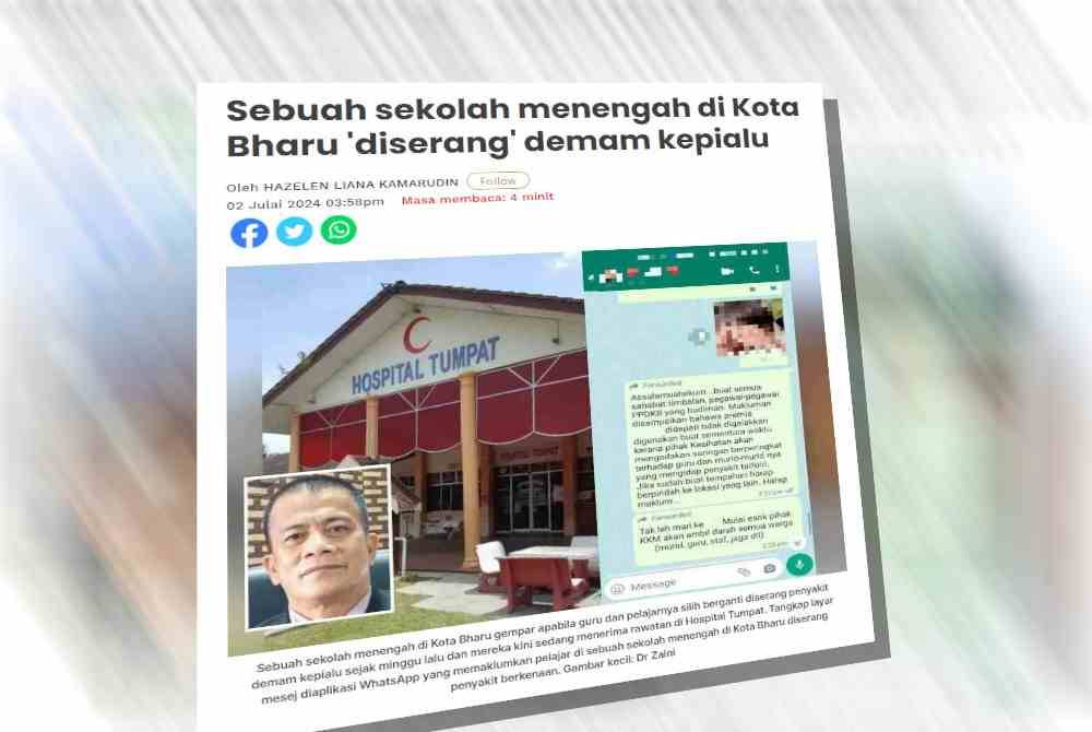 Laporan Sinar Harian pada Selasa lalu.