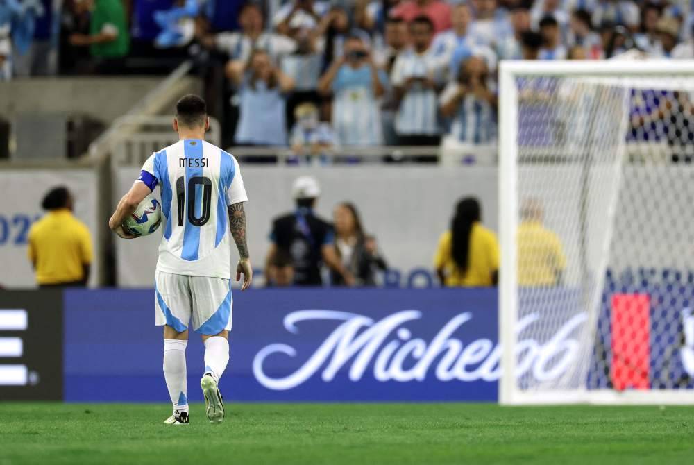 Messi belum menjaringkan sebarang gol sepanjang kejohanan Copa America berlangsung di AS. Foto AFP