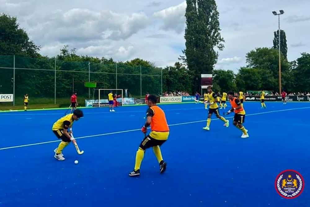 Malaysia dibelasah 10-1 oleh Jerman pada perlawanan ujian siri Jelajah Eropah di Monchengladbach, malam tadi. Foto Facebook MHC