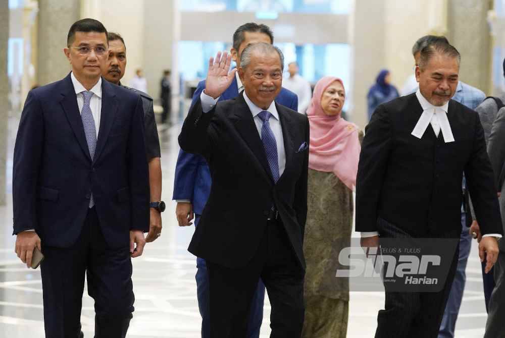 Muhyiddin hadir ke Istana Kehakiman Putrajaya pada Selasa. Foto Sinar Harian-ROSLI TALIB