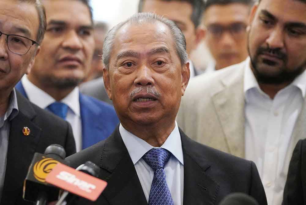 Muhyiddin ketika sidang akhbar di Mahkamah Putrajaya pada Selasa. Foto Sinar Harian-ROSLI TALIB