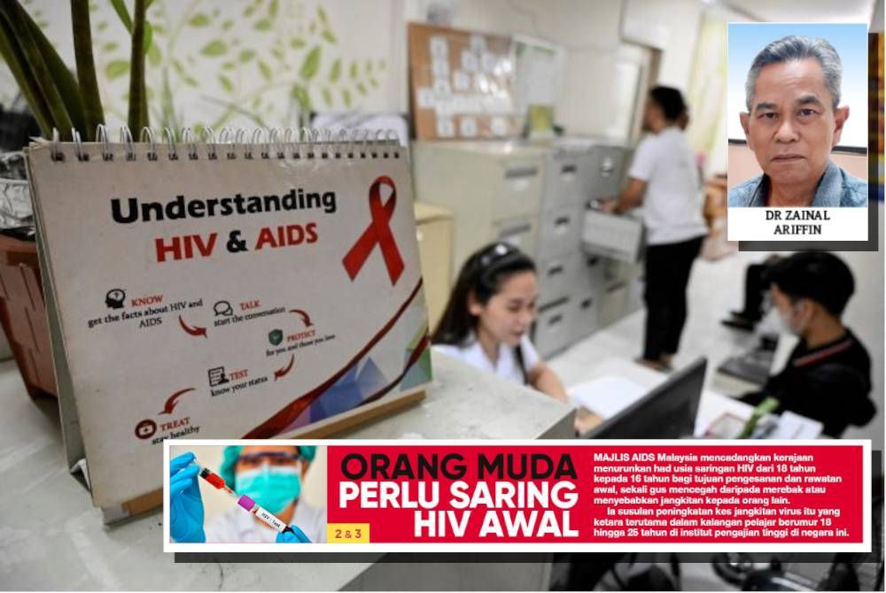 Langkah pengesanan awal membolehkan statistik terkini direkod bagi menambah baik program pencegahan HIV dari masa ke masa. (Gambar kecil: Dr Zainal Ariffin)