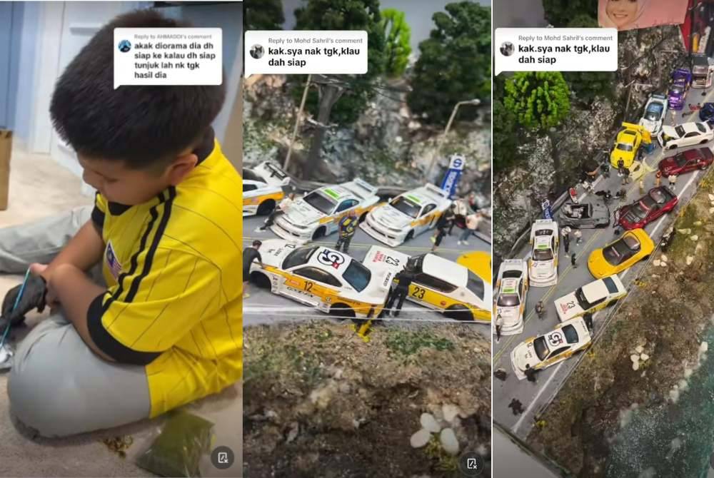 Antara model-model kenderaan yang diletak bagi mencantikkan lagi diorama milik Muhammad Raziq.