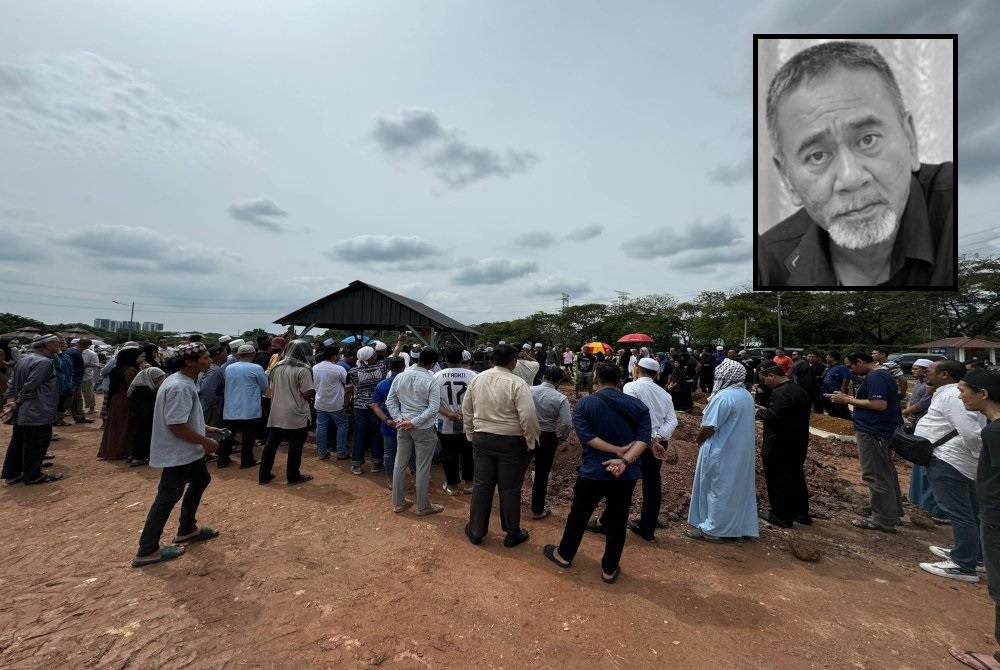 Raduwan dikebumikan di Tanah Perkuburan Islam Seksyen 21,Shah Alam. (Gambar kecil: Raduwan Abu Samah)