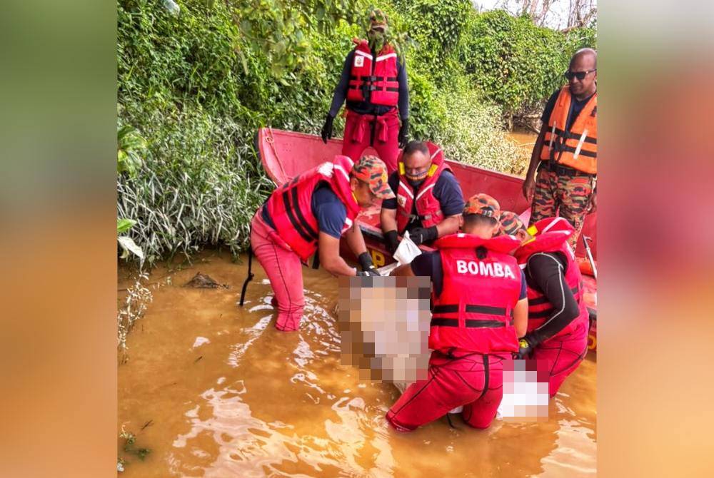 Mangsa ditemukan lemas pada Isnin selepas dipercayai terjatuh ketika menangkap ikan pada Sabtu. Foto ihsan JBPM