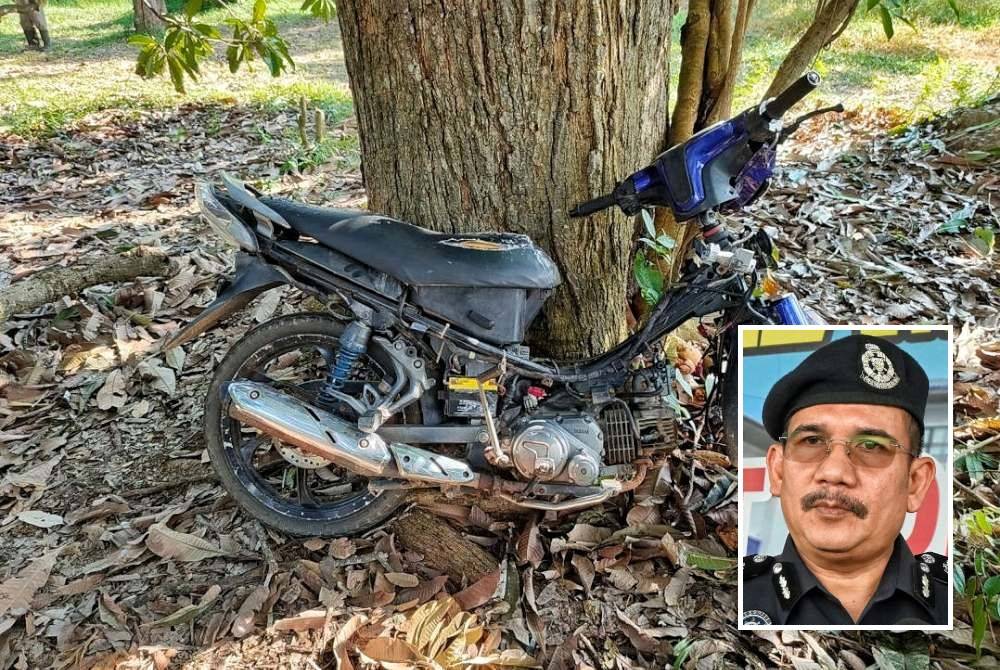 Sebuah motosikal yang disyaki dicuri kumpulan &#039;Geng Botak&#039; yang didalangi remaja 13 tahun. Gambar kecil: Md Nazri