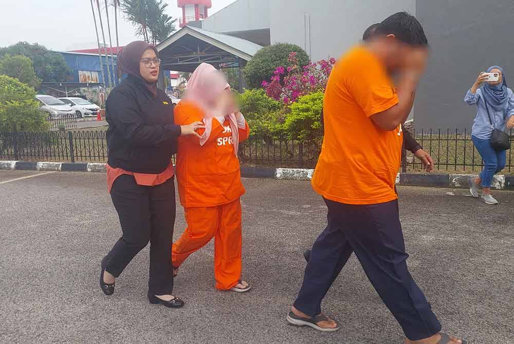 Sepasang suami isteri direman enam hari di Mahkamah Masjistret Kuala Terengganu pada Selasa.