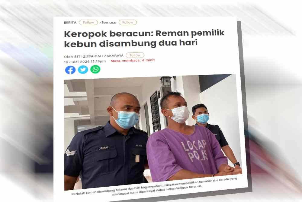 Laporan Sinar Harian pada Selasa.