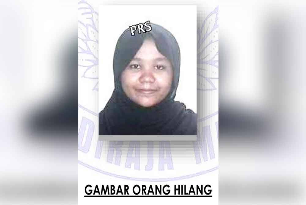 Nurul Fatihah Abdullah dilaporkan hilang sejak Isnin.