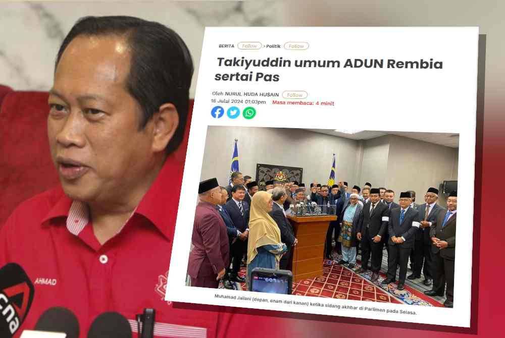 Ahmad Maslan. Laporan Sinar Harian