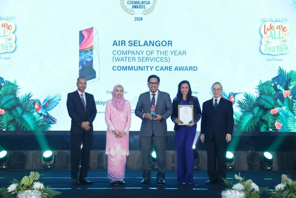 Air Selangor diiktiraf sebagai syarikat terbaik dalam kategori Perkhidmatan Air pada majlis Anugerah Kelestarian dan CSR Malaysia 2024.