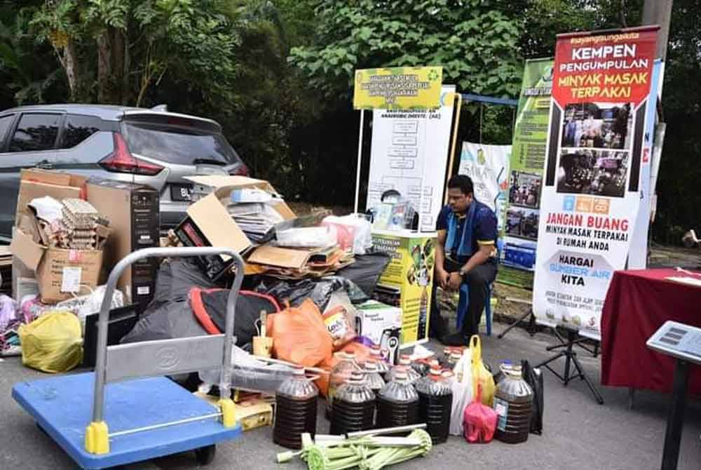 Hampir 400kg sampah kitar semula, minyak masak terpakai (MMT) dan e- waste berjaya dikumpul.