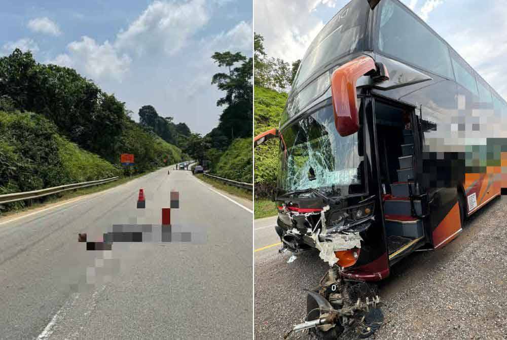 Seorang penunggang motosikal maut dipercayai dirempuh sebuah bas dalam kejadian di Kilometer 66 Jalan Gua Musang-Kuala Krai di Gua Musang pada Selasa.