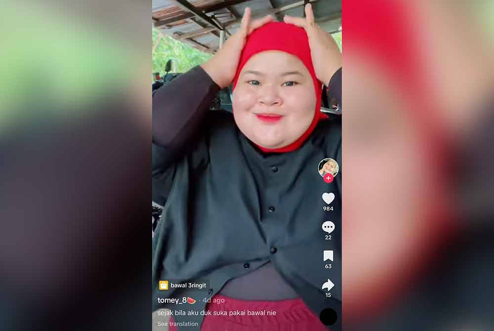 Keletah Tomey ketika melakukan siaran langsung sering menjadi tumpuan pengguna aplikasi TikTok.