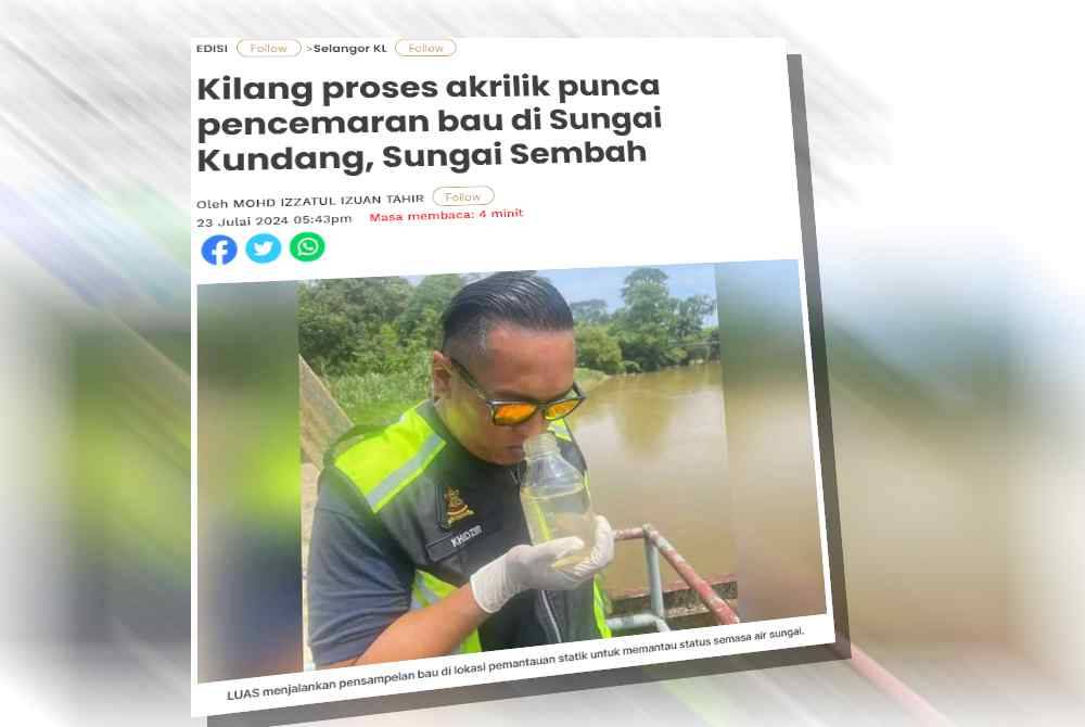 Laporan Sinar Harian pada Selasa.