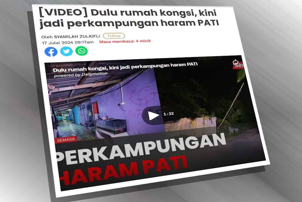 Laporan Sinar Harian pada 17 Julai lalu.