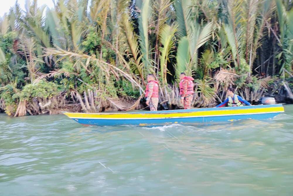 Lokasi kejadian mangsa dikhuatiri lemas di muara sungai Kampung Air, Beluran.