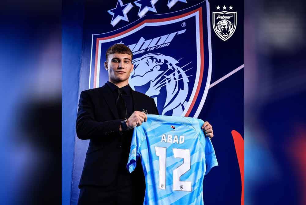 JDT mengumumkan Christian Abad Amat dari Sepanyol sebagai penjaga gol baharu pasukan itu. Foto Facebook Johor Southern Tigers