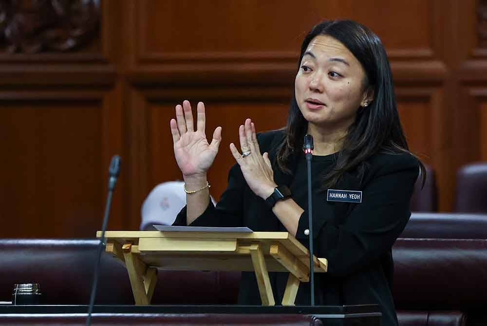 Hannah pada Persidangan Dewan Negara sempena Mesyuarat Kedua, Penggal Ketiga Parlimen Ke-15 di Bangunan Parlimen hari ini. Foto Bernama