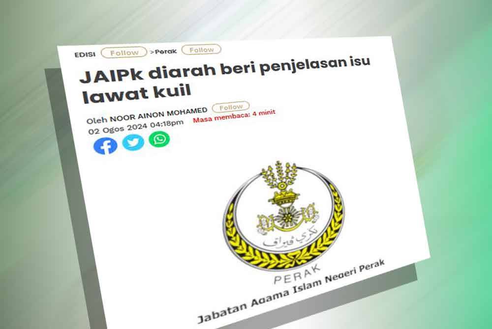 Laporan Sinar Harian pada Jumaat.