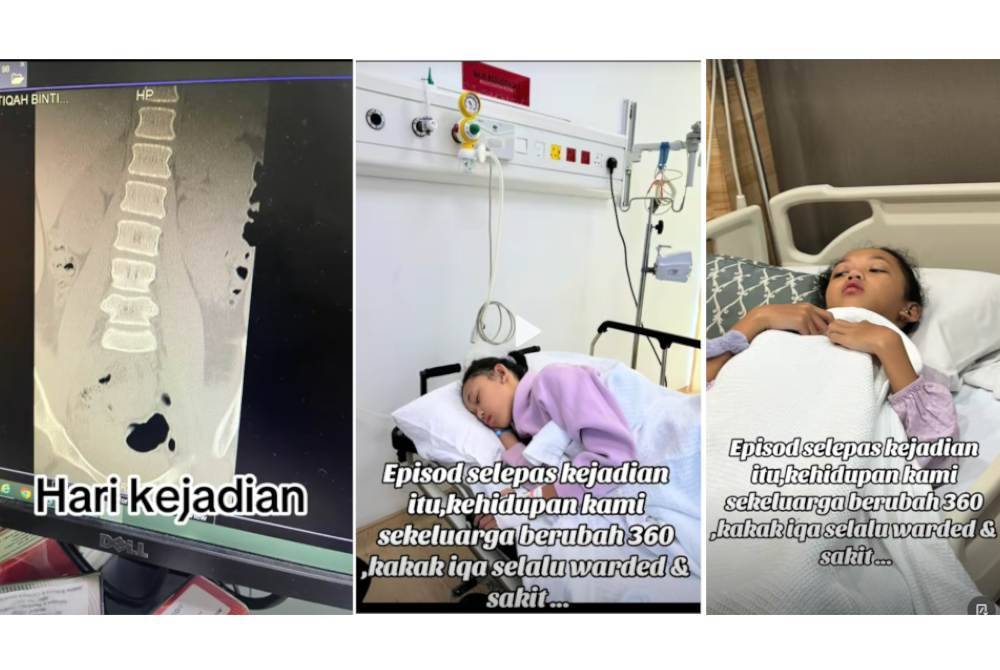 Tangkap layar perkongsian video Azera berhubung keadaan Puteri Nor Atiqah.