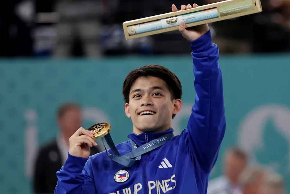 Yulo bakal menerima durian runtuh susulan kejayaannya menyumbang pingat emas buat Filipina di Olimpik Paris. Foto Agensi