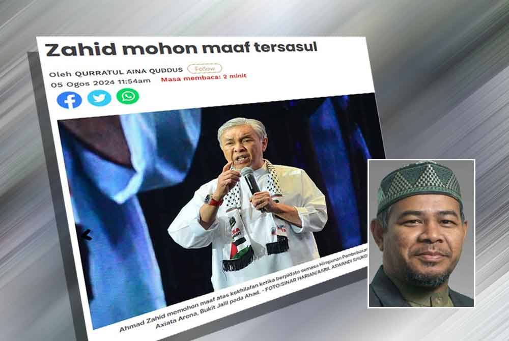 Laporan Sinar Harian pada Isnin. Gambar kecil: Mohd Khairuddin