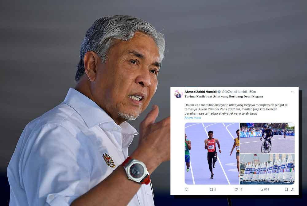 Tangkap layar platform X Ahmad Zahid Hamidi.