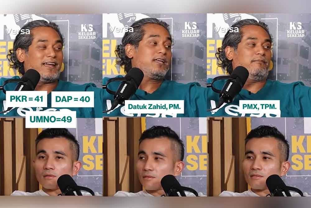 Tangkap layar KJ menerusi video podcast Keluar Sekejap pada Selasa.