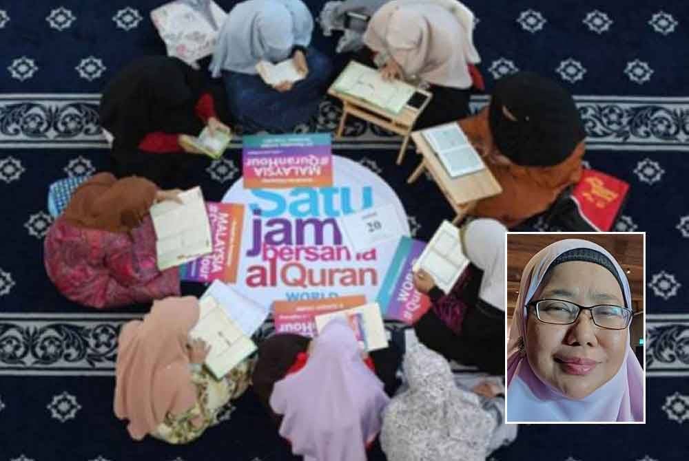 Penganjuran Malaysia #QuranHour 2024 kali ke-10 yang bakal berlangsung pada 30 Ogos ini di Masjid Tuanku Mizan Zainal Abidin, Putrajaya. Gambar kecil: Marhaini