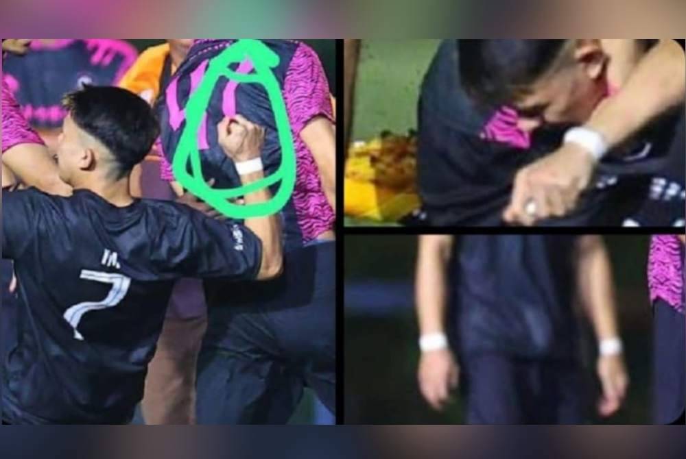 Gambar tular di media sosial seorang lelaki dipercayai membawa masuk senjata tajam berupa kerambit semasa pergaduhan perlawanan bola sepak di padang KLFA, Desa Melati, Kuala Lumpur pada Ahad.