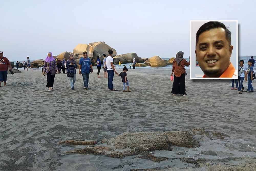 Orang ramai dinasihatkan untuk lebih bertanggungjawab menjaga khazanah alam termasuk pantai -pantai di negeri ini agar sentiasa bersih dan terpelihara. Gambar kecil: Sharudin Hamid