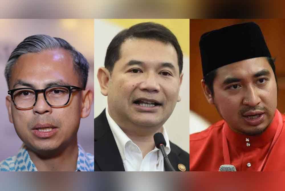 Gambar dari kiri: Fahmi, Rafizi, Wan Ahmad Fayhsal