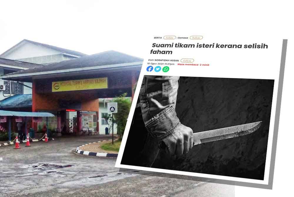 Mangsa menerima rawatan di HTAN, Kuala Pilah,