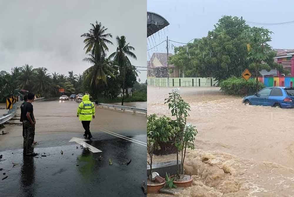 Keadaan banjir yang melanda Alor Gajah. Foto Facebook Orang Melaka